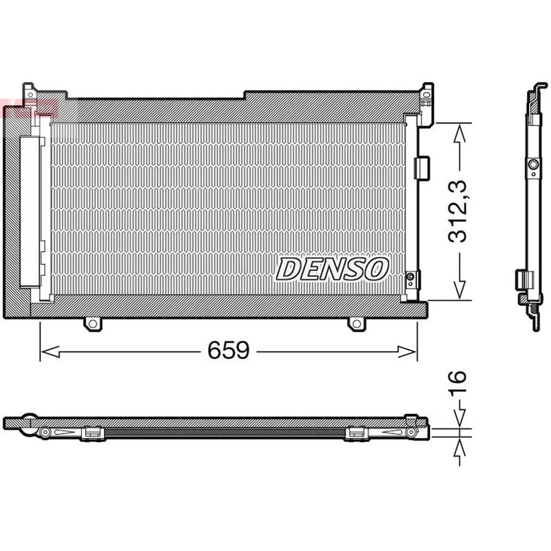 Denso Air Conditioning Condenser DCN36006