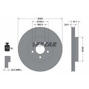 Textar 2 x Internally Vented Brake Discs 92109603