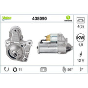 Valeo Starter Motor 12V 1.9kW 11 Teeth 438090