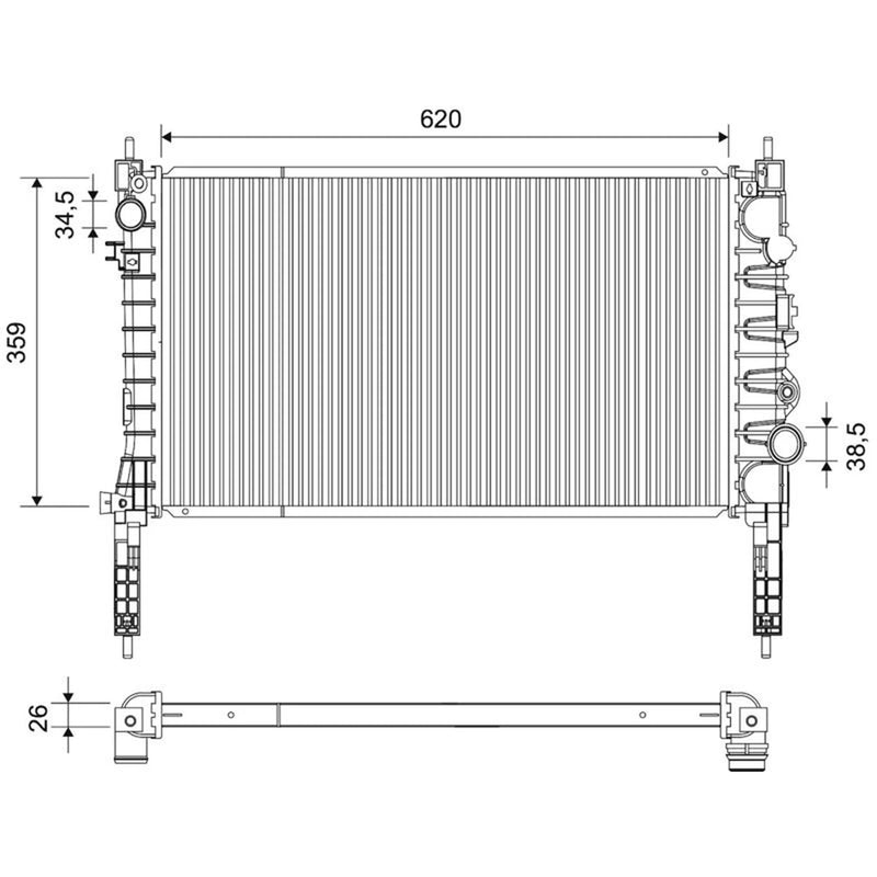 Valeo Engine Radiator 701769