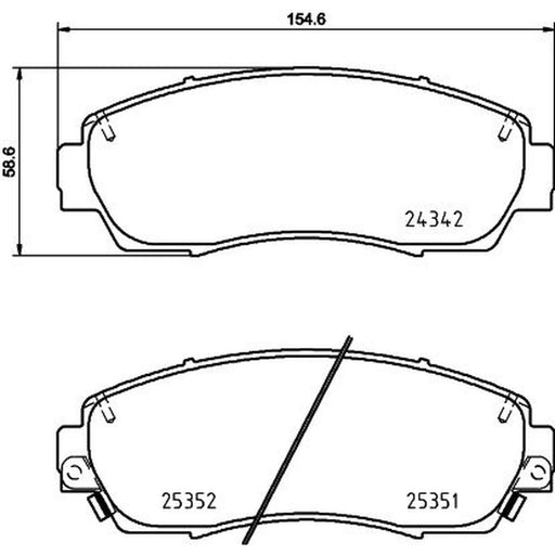 Mintex Front Brake Pad Set MDB3257