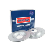 Borg & Beck 2 x Solid Rear Brake Discs BBD5521