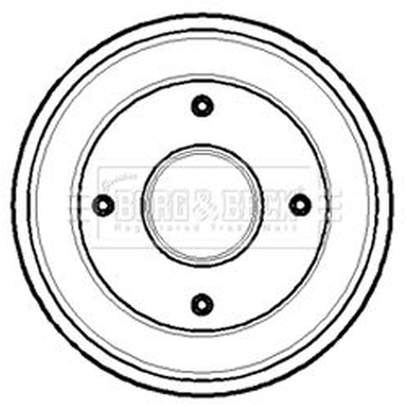 Borg & Beck Brake Drum Assembly Rear BBR7099