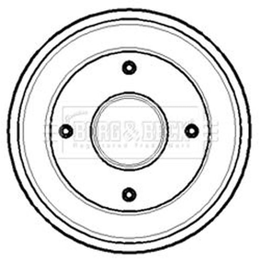 Borg & Beck Brake Drum Assembly Rear BBR7099