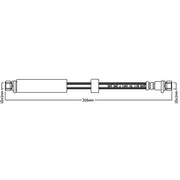 Abtex Brake Hydraulic Hose Line Rear ABH1255
