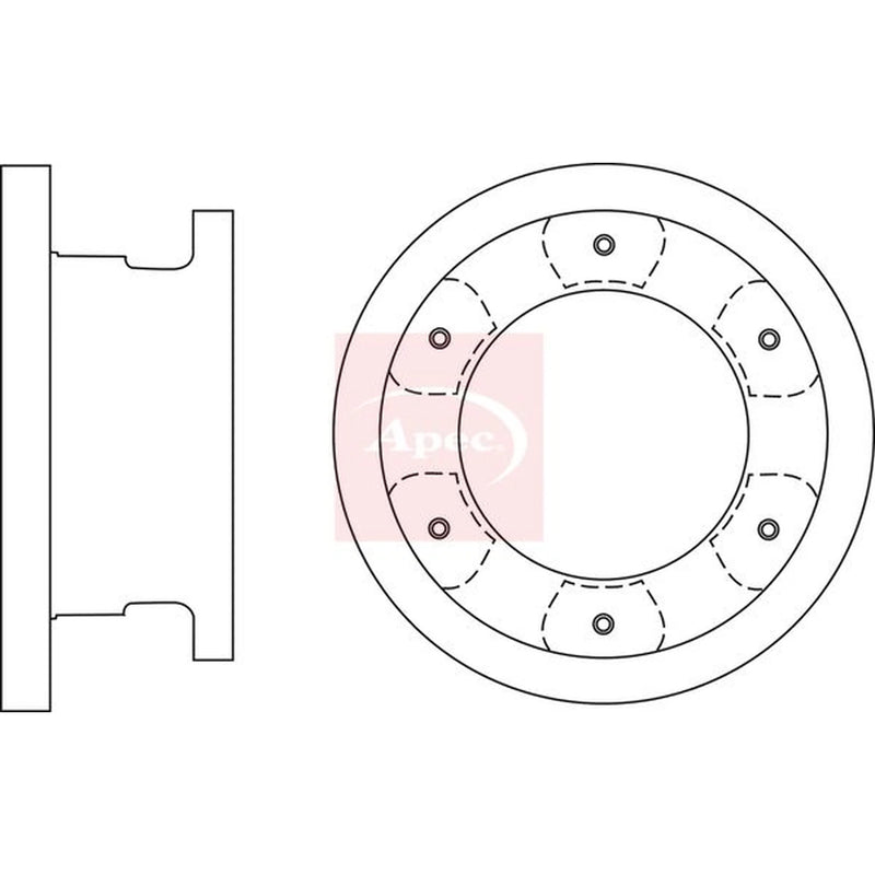 Apec 2 x Solid Rear Brake Discs DSK4197
