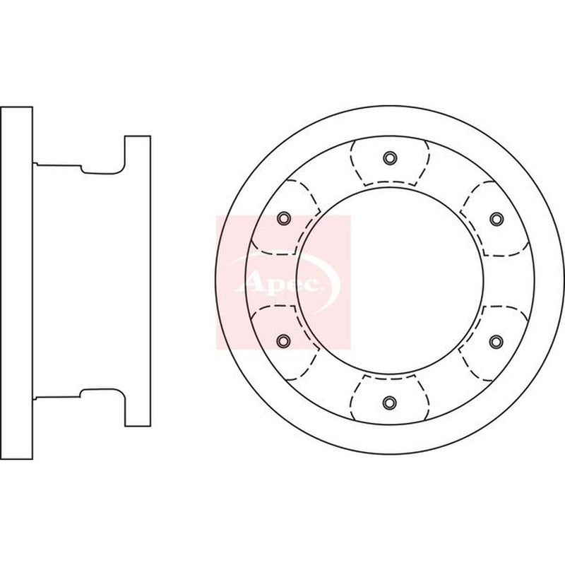Apec 2 x Solid Rear Brake Discs DSK4197