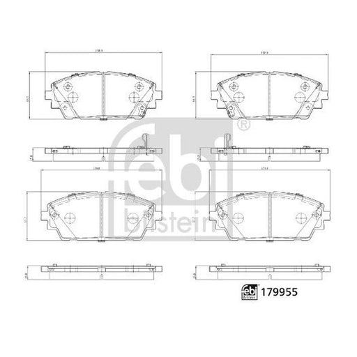 Febi Front Brake Pad Set 179955