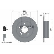 Textar 2 x Solid Rear Brake Discs 92032003