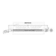 Borg & Beck Brake Hydraulic Hose Line Rear BBH9044