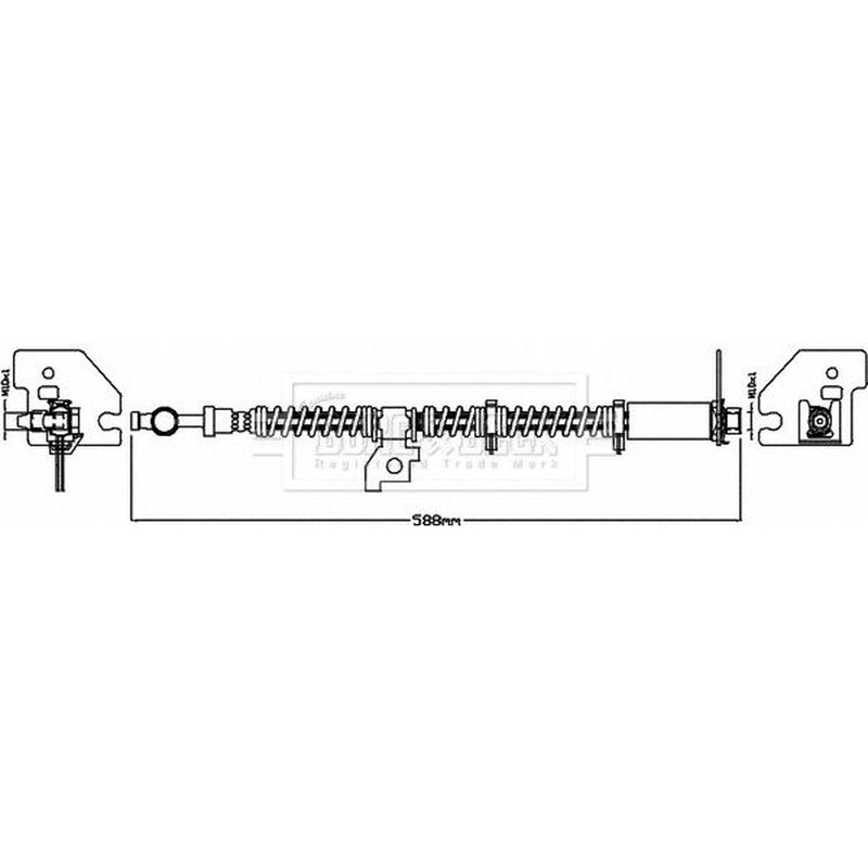 Borg & Beck Brake Hydraulic Hose Line Rear BBH8309