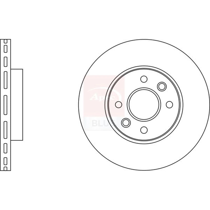 Apec 2 x Vented Front Brake Discs SDK6709