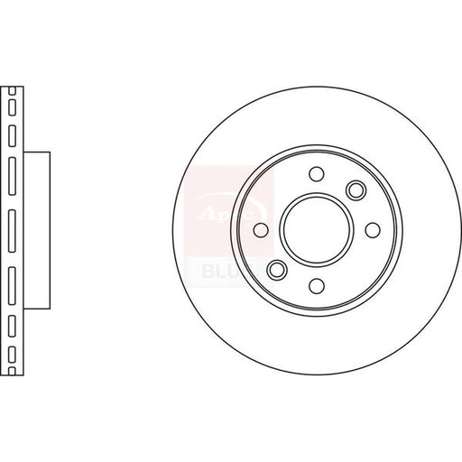 Apec 2 x Vented Front Brake Discs SDK6709