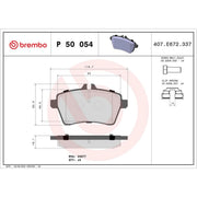 Brembo 4 x Front Brake Pad Set P50054