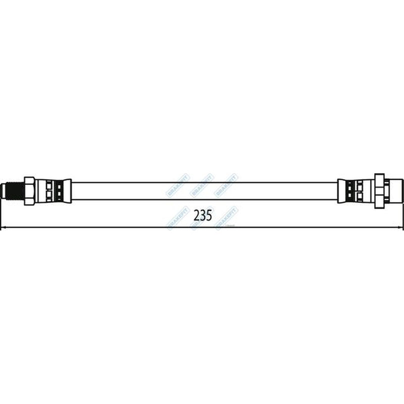 Apec Brake Hydraulic Hose Line Rear BHO4218