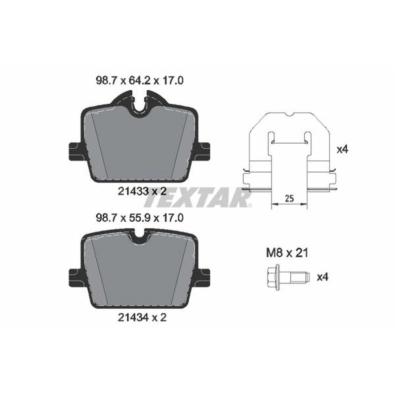 Textar Rear Brake Pad Set 2143301