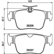DON Rear Brake Pad Set PCP2035