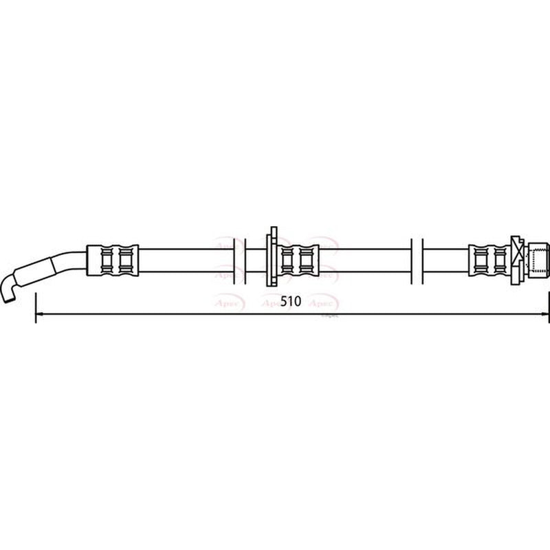 Apec Brake Hydraulic Hose Line Front Right HOS3501
