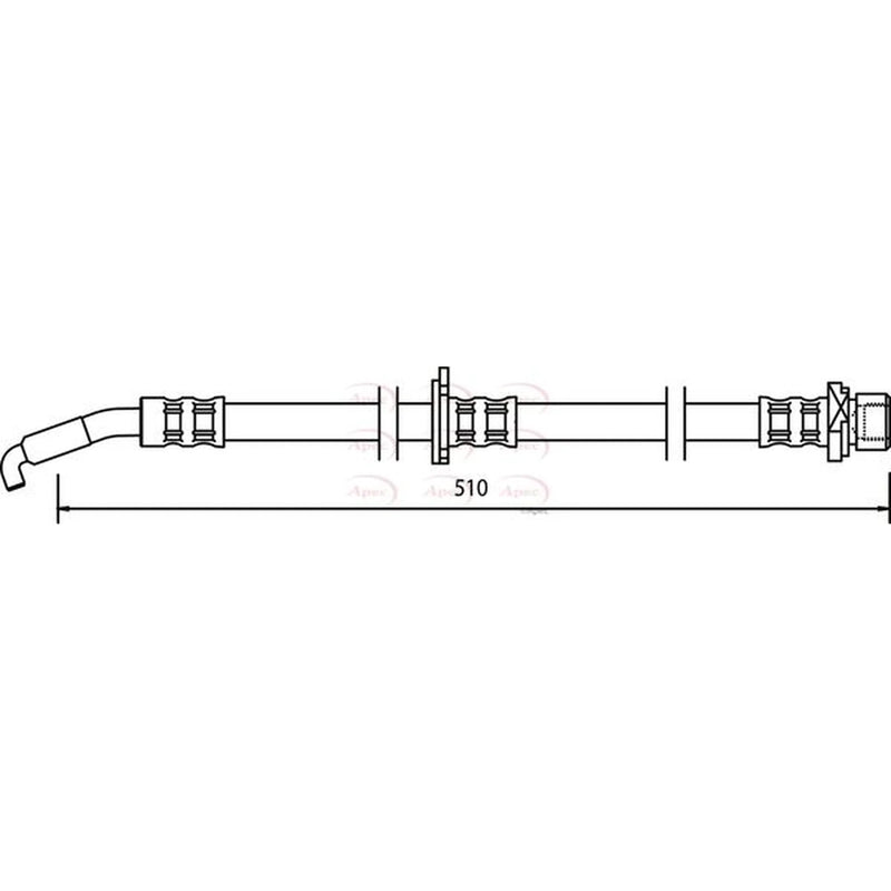 Apec Brake Hydraulic Hose Line Front Right HOS3501