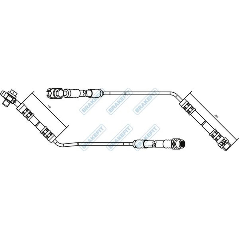 Apec Brake Hydraulic Hose Line Rear Right BHO4123