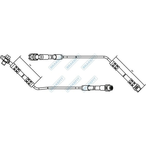 Apec Brake Hydraulic Hose Line Rear Right BHO4123
