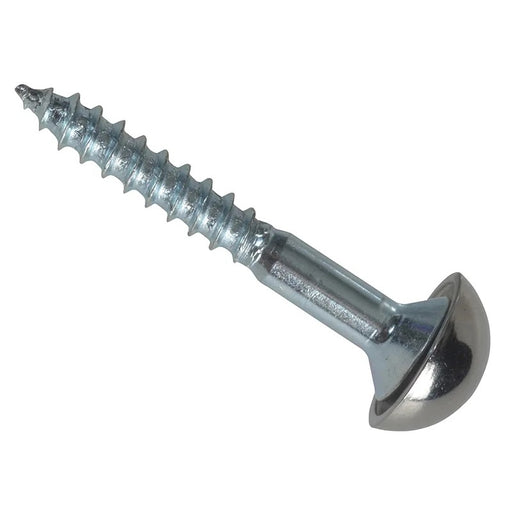 ForgeFix Mirror Screw Chrome Domed Top Slotted ZP 1.1/2in x 8 Forge Pack 8