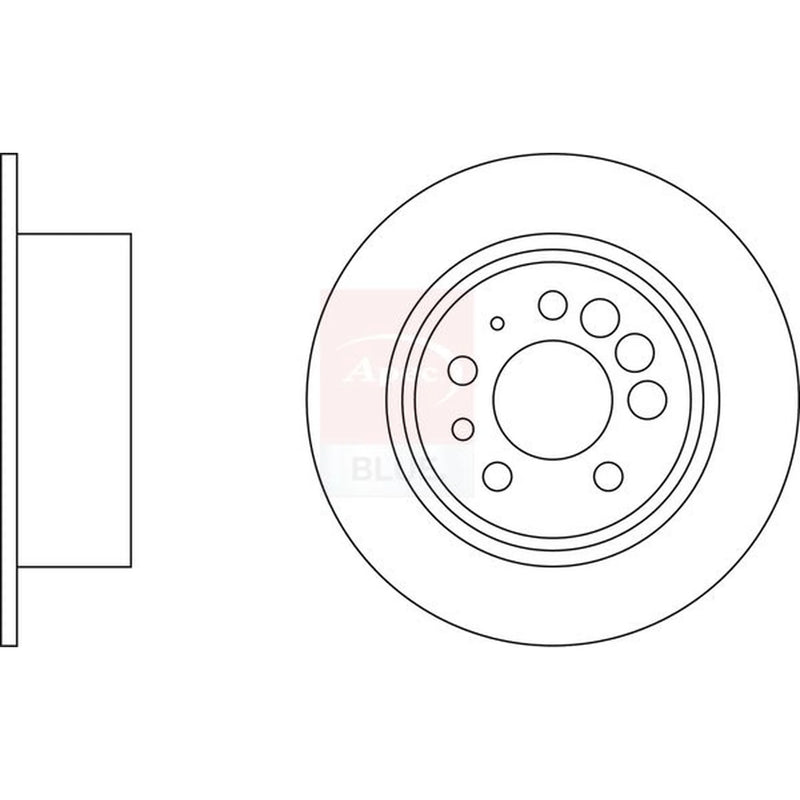 Apec 2 x Solid Rear Brake Discs SDK6884