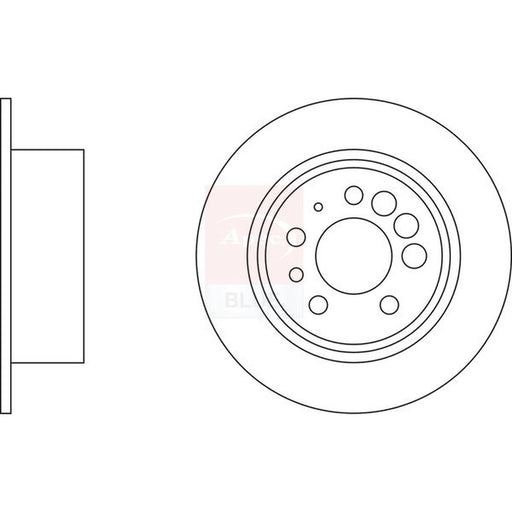 Apec 2 x Solid Rear Brake Discs SDK6884