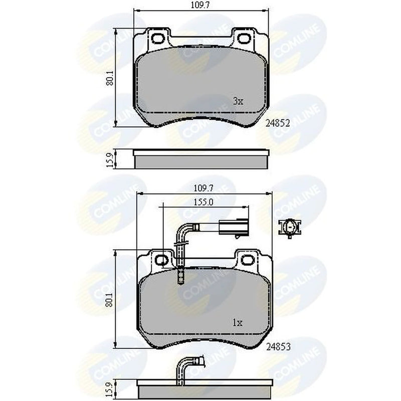 Comline 4 x Front Brake Pad Set CBP12102