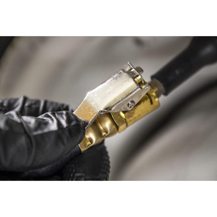 Sealey Tyre Pressure Gauge with Clip-On Chuck 0-7bar(0-100psi) TST/PG6 Sealey  - Town Parts