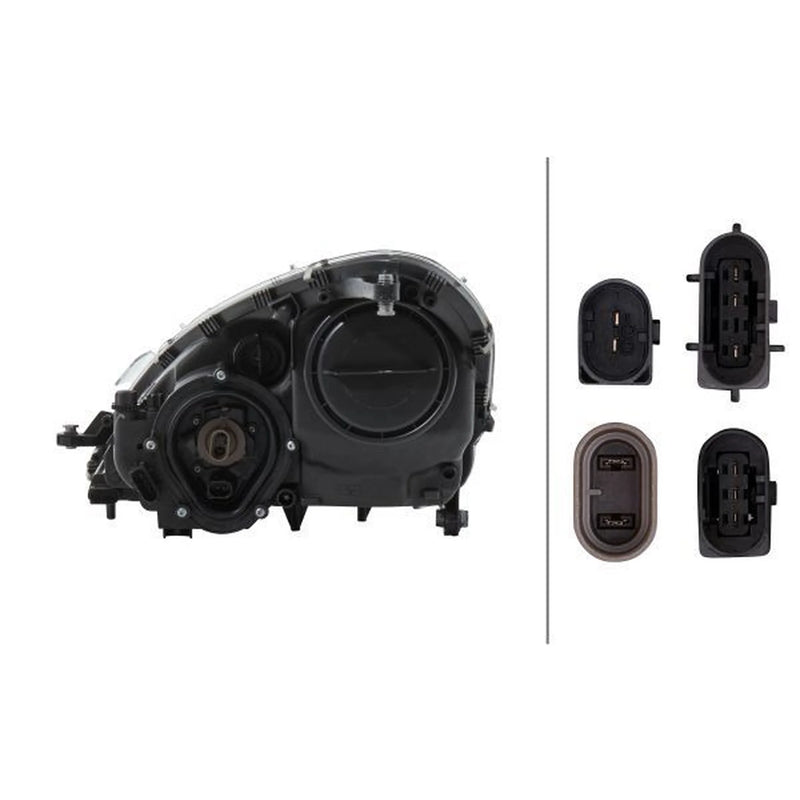 Hella Headlight Headlamp H7/H7 Right 1EL 008 361-621