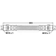 Borg & Beck Brake Hydraulic Hose Line Rear Left BBH6634