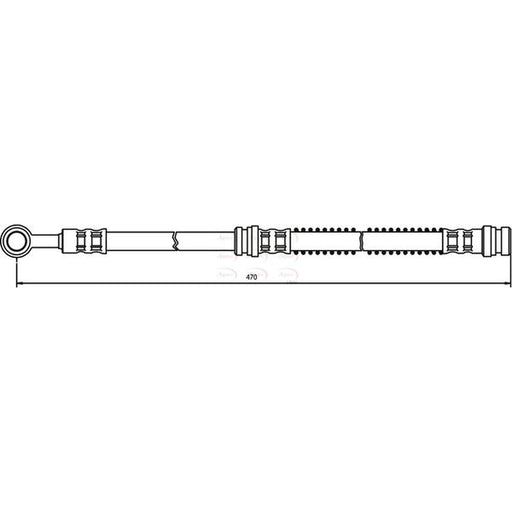 Apec Brake Hydraulic Hose Line Front HOS3123