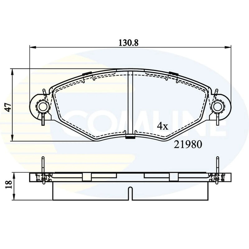 Comline 4 x Front Brake Pad Set CBP0704