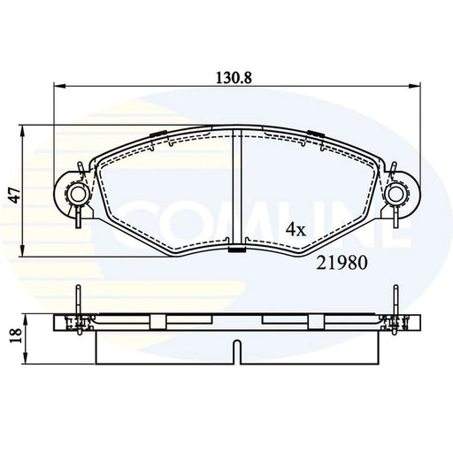 Comline 4 x Front Brake Pad Set CBP0704