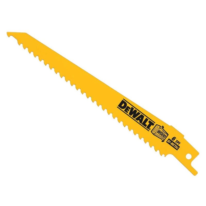 DEWALT Power Tools Bi-Metal Reciprocating Blade for Wood with