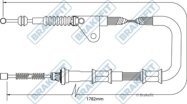Apec Handbrake Cable Right Rear fits Toyota Avensis 1997-2003 1.6 1.8 2.0