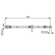 Bosch Brake Hydraulic Hose Line Rear 1 987 481 513