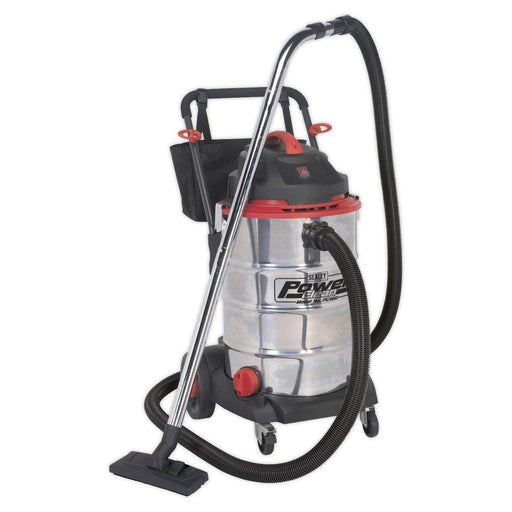 Sealey Vacuum Cleaner Wet & Dry 60L Stainless Drum 1600W/230V PC460 Sealey  - Town Parts
