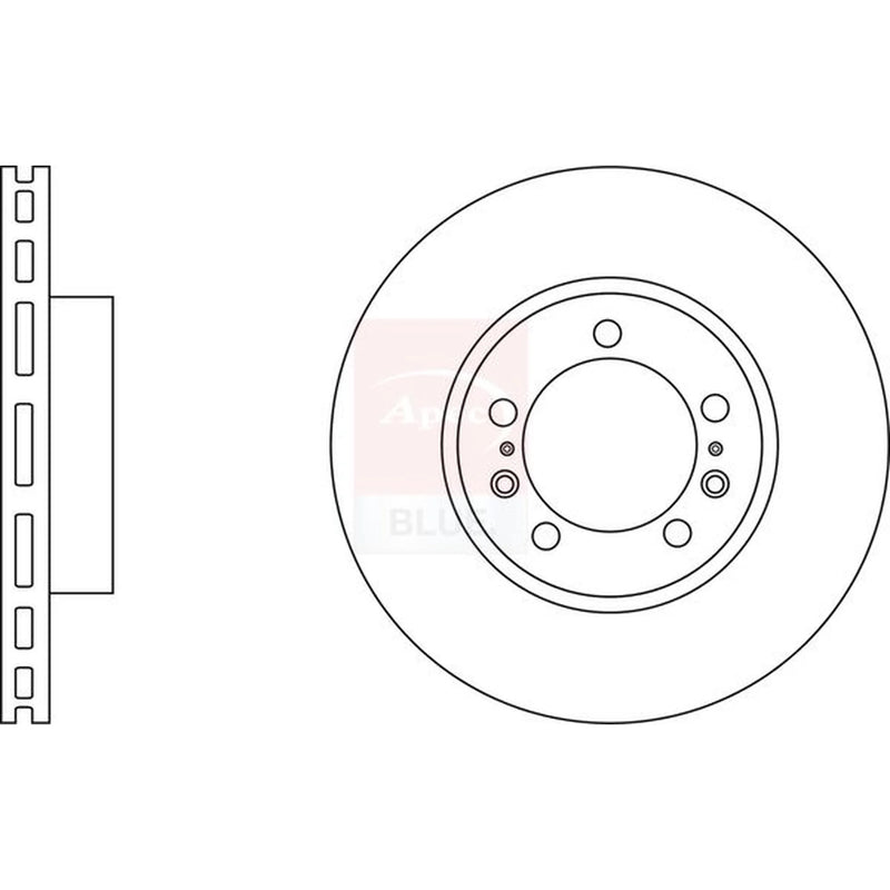 Apec 2 x Vented Front Brake Discs SDK6803