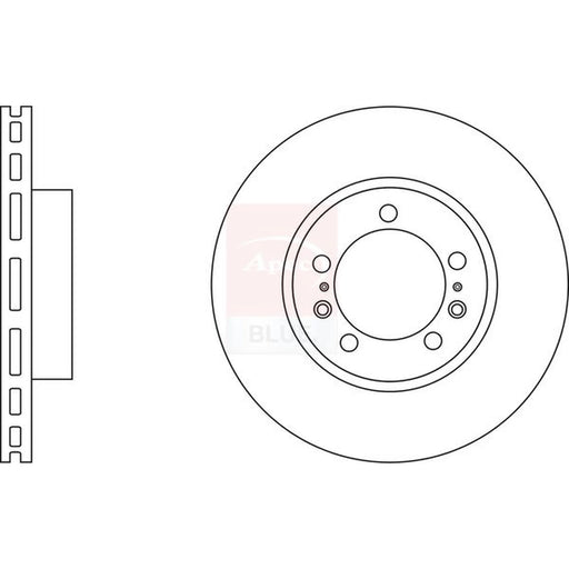 Apec 2 x Vented Front Brake Discs SDK6803