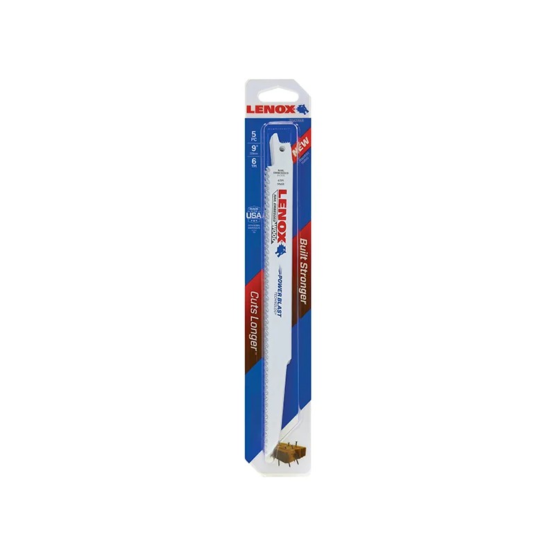 LENOX 20582-956R Wood Cutting Reciprocating Saw Blade 230mm 6 TPI (Pack 5)