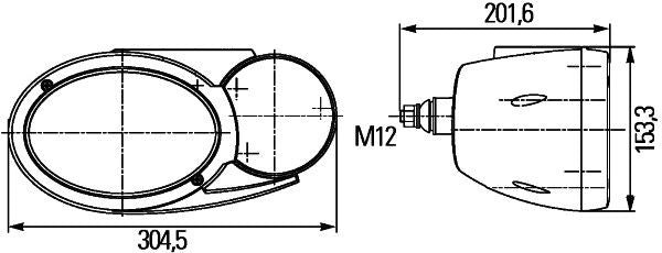Hella Headlight Headlamp H4 Right