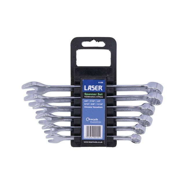 Laser Tools AF Combination Spanner Set 3/8" - 11/16" 6pc - PL