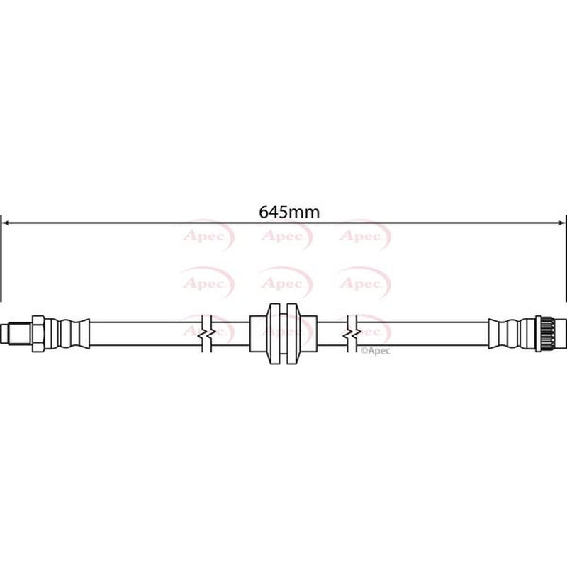 Apec Brake Hydraulic Hose Line Rear HOS4183