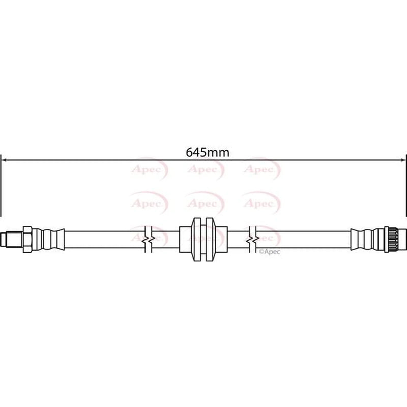 Apec Brake Hydraulic Hose Line Rear HOS4183