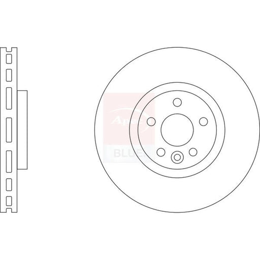 Apec 2 x Vented Front Brake Discs SDK6963