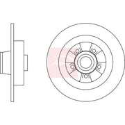 Apec 2 x Solid Rear Brake Discs DSK3188