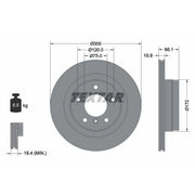 Textar 2 x Vented Rear Brake Discs 92133003
