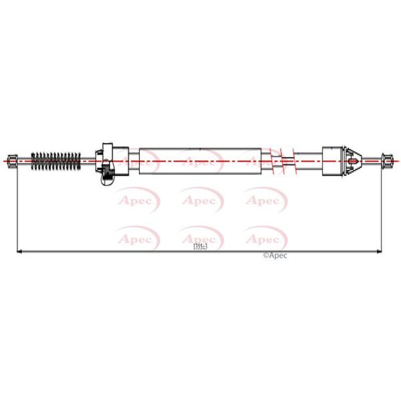 Apec Handbrake Cable Right Rear CAB1622